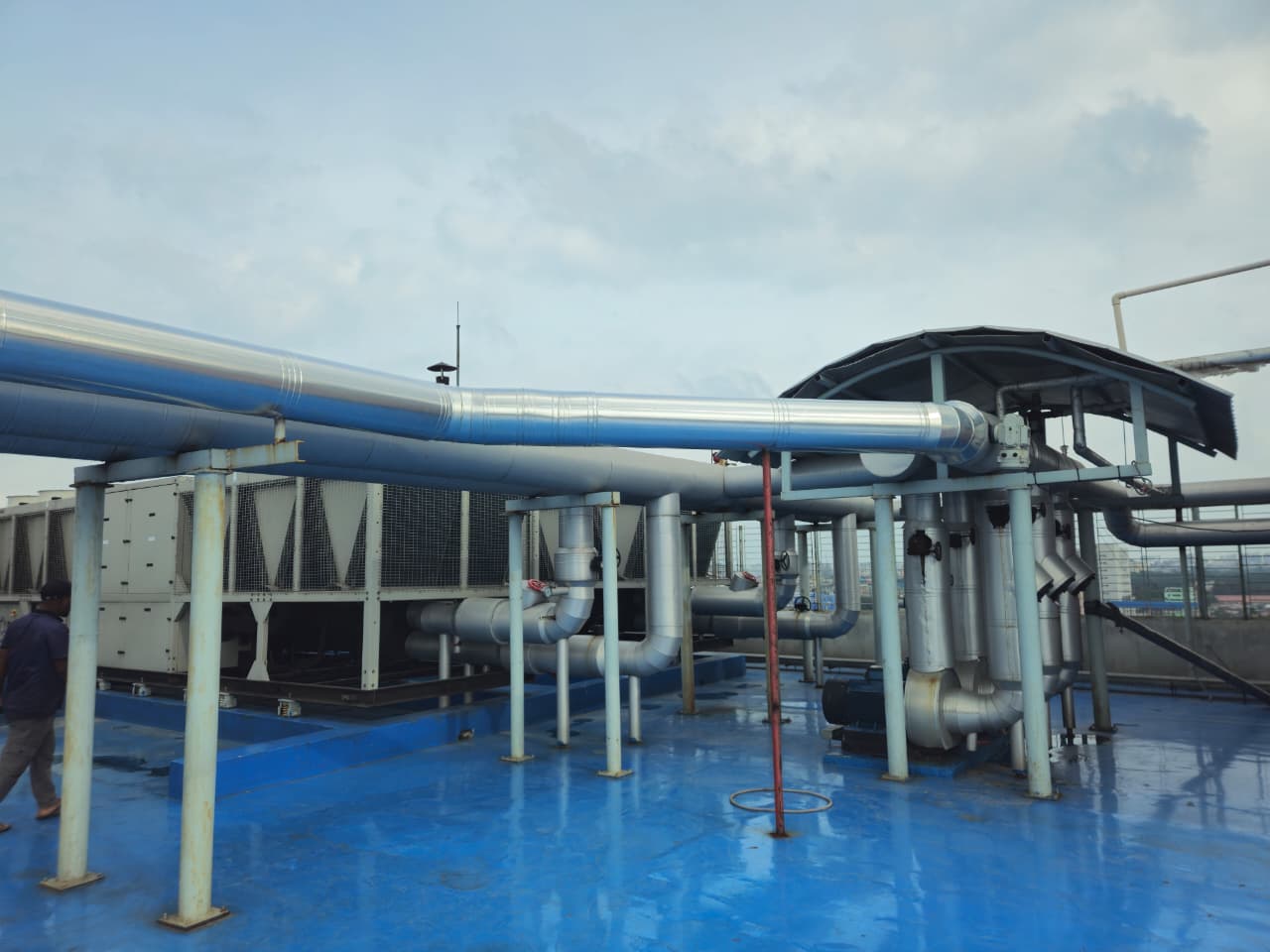 Rooftop Central Chiller & Aluminum Clad CHW Loop